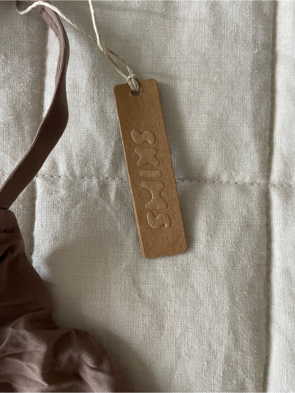 Skims Fits Everybody Triangle Bralette in Umber and Clay S NWT - Picture 3 of 6